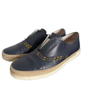 Tod's x Gabriela Hearst limited Edition Love Slip On brogue Espadrille Size 10.5